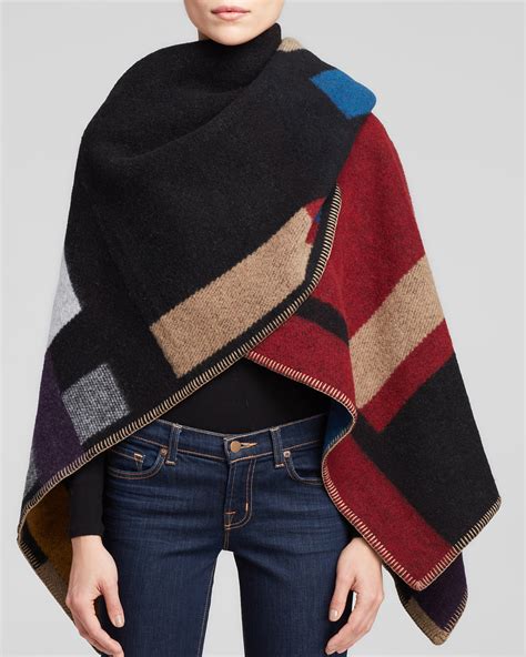 Burberry Prorsum Check Blanket Poncho 